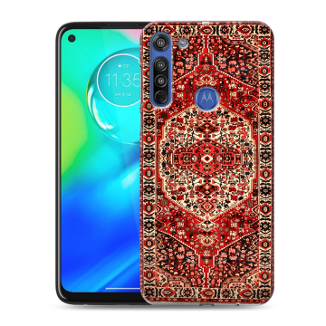 Силиконовый чехол на Motorola Moto G8 с принтом Ковер