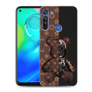 Силиконовый чехол на Motorola Moto G8 с принтом Луи робот