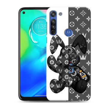 Силиконовый чехол на Motorola Moto G8 с принтом Луи робот