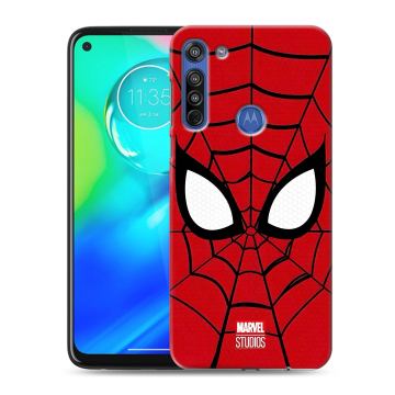 Силиконовый чехол на Motorola Moto G8 с принтом человек паук spiderman Силиконовый чехол на Motorola Moto G8 с принтом человек паук spiderman