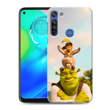 Силиконовый чехол на Motorola Moto G8 с принтом Шрек Shrek