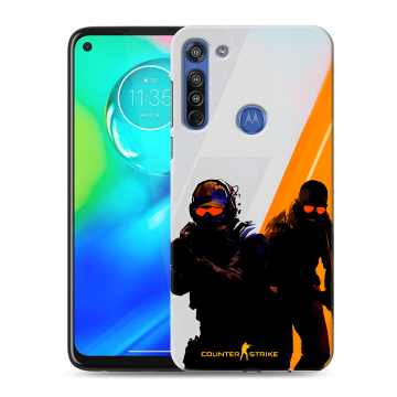 Силиконовый чехол на Motorola Moto G8 с принтом Контер страйк Counter strike