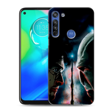 Силиконовый чехол на Motorola Moto G8 с принтом Гарри Поттер Harry Potter