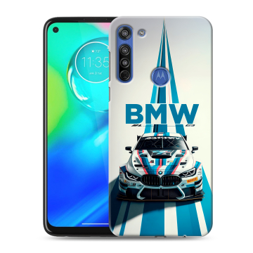 Силиконовый чехол на Motorola Moto G8 с принтом БМВ BMW