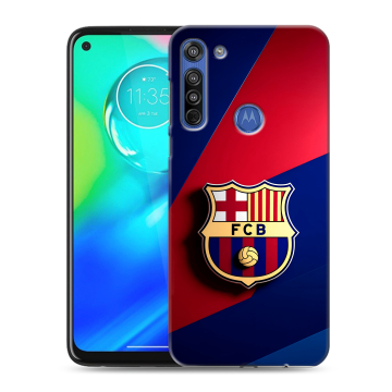 Силиконовый чехол на Motorola Moto G8 с принтом Барселона Barcelona