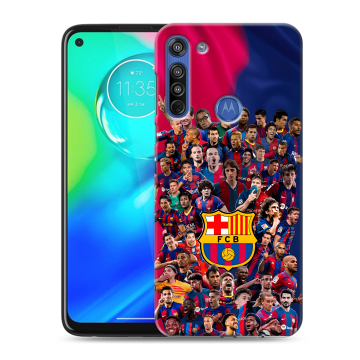 Силиконовый чехол на Motorola Moto G8 с принтом Барселона Barcelona