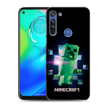 Силиконовый чехол на Motorola Moto G8 с принтом Майнкрафт Minecraft