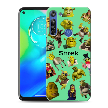 Силиконовый чехол на Motorola Moto G8 с принтом Шрек Shrek
