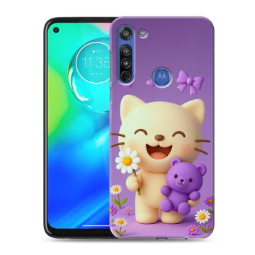 Силиконовый чехол на Motorola Moto G8 с принтом для девочек