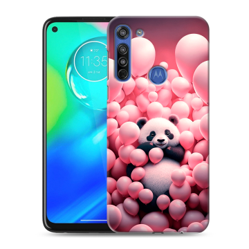Силиконовый чехол на Motorola Moto G8 с принтом Панда