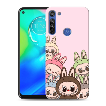 Силиконовый чехол на Motorola Moto G8 с принтом Лабубу
