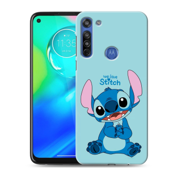 Силиконовый чехол на Motorola Moto G8 с принтом Лило и Стич