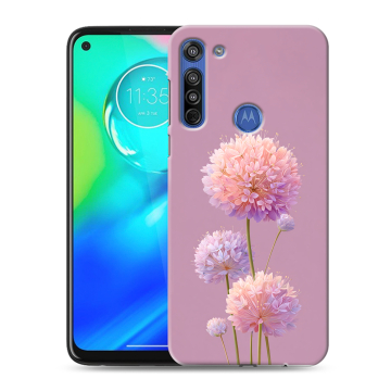 Силиконовый чехол на Motorola Moto G8 с принтом Цветы