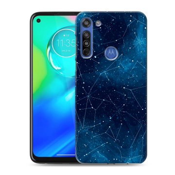 Силиконовый чехол на Motorola Moto G8 с принтом Космос звезды