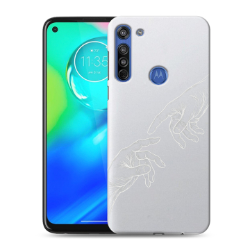 Силиконовый чехол на Motorola Moto G8 с принтом Сотворение мира