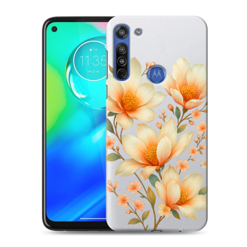 Силиконовый чехол на Motorola Moto G8 с принтом Цветы