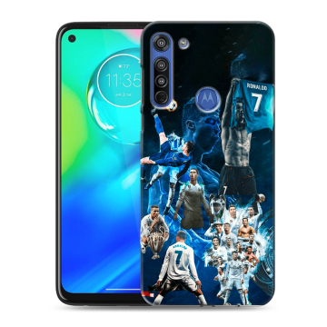 Силиконовый чехол на Motorola Moto G8 с принтом Реал Роналдо Силиконовый чехол на Motorola Moto G8 с принтом Реал Роналдо