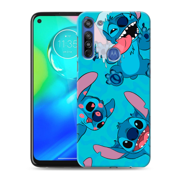 Силиконовый чехол на Motorola Moto G8 с принтом Лило и Стич