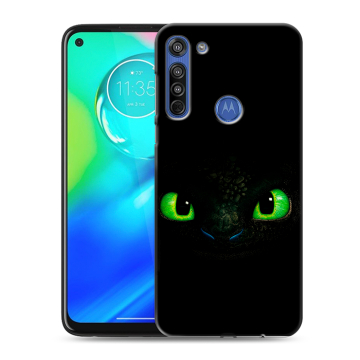 Силиконовый чехол на Motorola Moto G8 с принтом Как приручить дракона