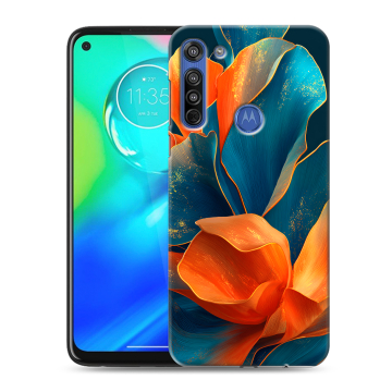 Силиконовый чехол на Motorola Moto G8 с принтом Цветы