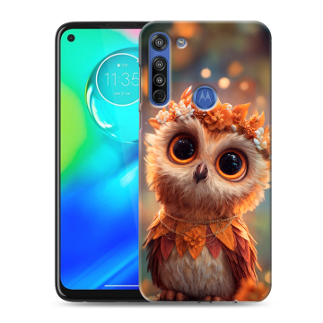 Силиконовый чехол на Motorola Moto G8 с принтом Милая сова