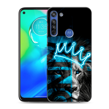 Силиконовый чехол на Motorola Moto G8 с принтом Король лев