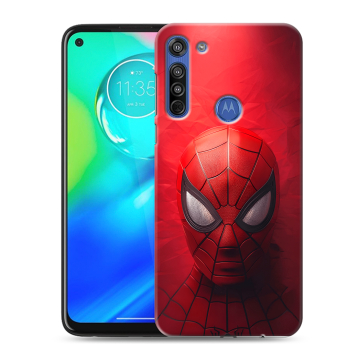 Силиконовый чехол на Motorola Moto G8 с принтом Spiderman Человек паук