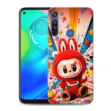 Силиконовый чехол на Motorola Moto G8 с принтом Labubu Лабубу