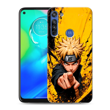 Силиконовый чехол на Motorola Moto G8 с принтом Naruto Наруто