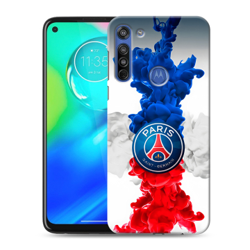Силиконовый чехол на Motorola Moto G8 с принтом PSG ПСЖ