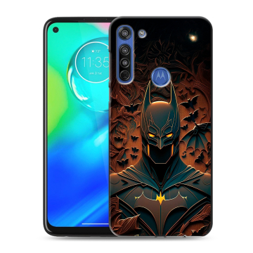 Силиконовый чехол на Motorola Moto G8 с принтом Batman Бэтмен