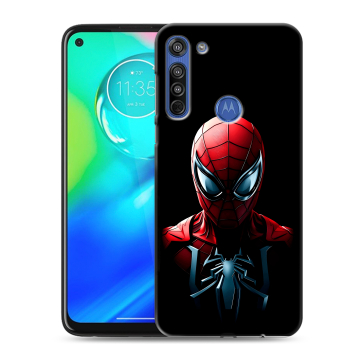 Силиконовый чехол на Motorola Moto G8 с принтом Spiderman Человек паук