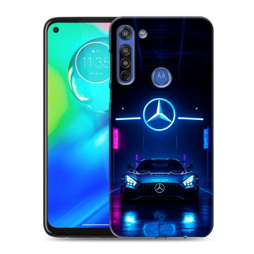 Силиконовый чехол на Motorola Moto G8 с принтом Mercedes Мерседес