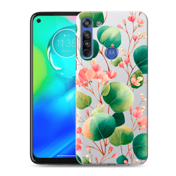 Силиконовый чехол на Motorola Moto G8 с принтом женский