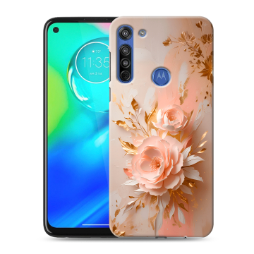 Силиконовый чехол на Motorola Moto G8 с принтом женский