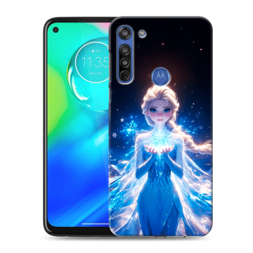 Силиконовый чехол на Motorola Moto G8 с принтом Холодное сердце Frozen