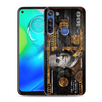 Силиконовый чехол на Motorola Moto G8 с принтом Доллар деньги
