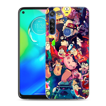 Силиконовый чехол на Motorola Moto G8 с принтом Gravity Falls Гравити Фолз