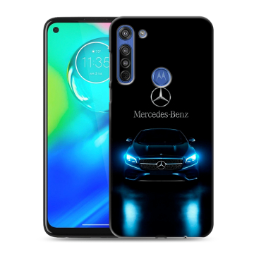 Силиконовый чехол на Motorola Moto G8 с принтом Mercedes Мерседес