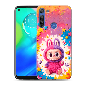 Силиконовый чехол на Motorola Moto G8 с принтом Labubu Лабубу