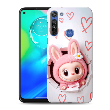 Силиконовый чехол на Motorola Moto G8 с принтом Labubu Лабубу