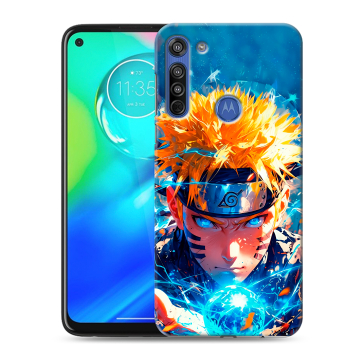 Силиконовый чехол на Motorola Moto G8 с принтом Аниме Наруто Naruto