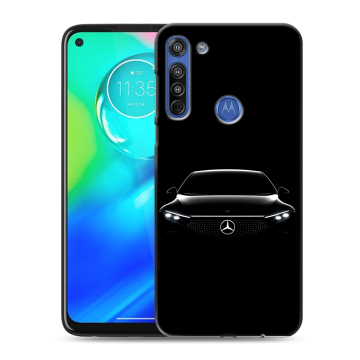 Силиконовый чехол на Motorola Moto G8 с принтом Mercedes Мерседес
