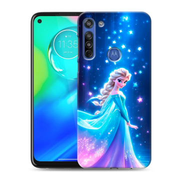 Силиконовый чехол на Motorola Moto G8 с принтом Холодное сердце Frozen