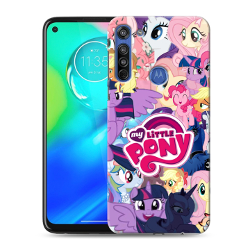 Силиконовый чехол на Motorola Moto G8 с принтом My little pony Дружба чудо
