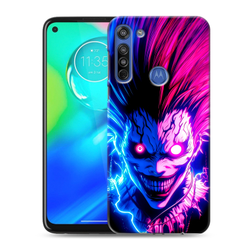 Силиконовый чехол на Motorola Moto G8 с принтом Death note Тетрадь смерти
