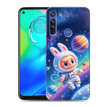 Силиконовый чехол на Motorola Moto G8 с принтом Labubu Лабубу