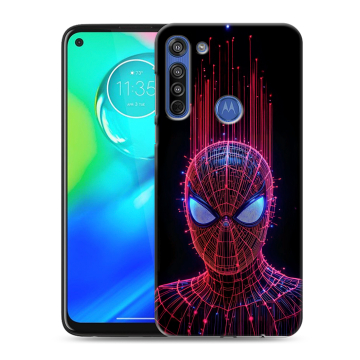Силиконовый чехол на Motorola Moto G8 с принтом Spiderman Человек паук
