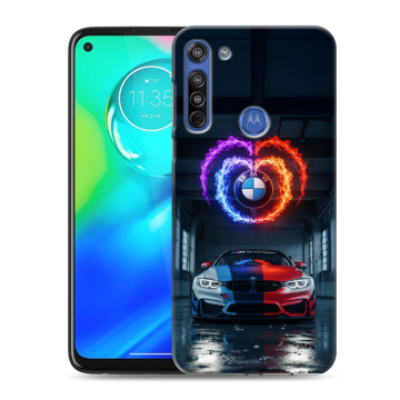 Силиконовый чехол на Motorola Moto G8 с принтом BMW БМВ