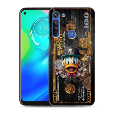 Силиконовый чехол на Motorola Moto G8 с принтом Дональд Дак Доллар